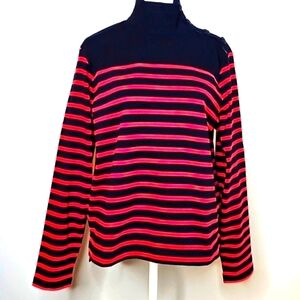 J Crew Women's Long Sleeve Striped Shirt